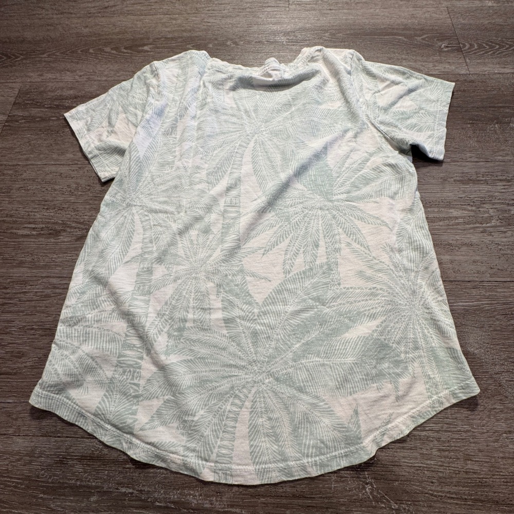 Marine Layer Shirt Womens M Green Supima Cotton Palm Tree Beach Vacation Tee - Picture 4 of 7
